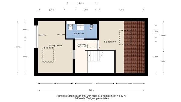 Plattegrond - Rijswijkse Landingslaan 145, 2497 BE Den Haag - 3e Verdieping.jpg